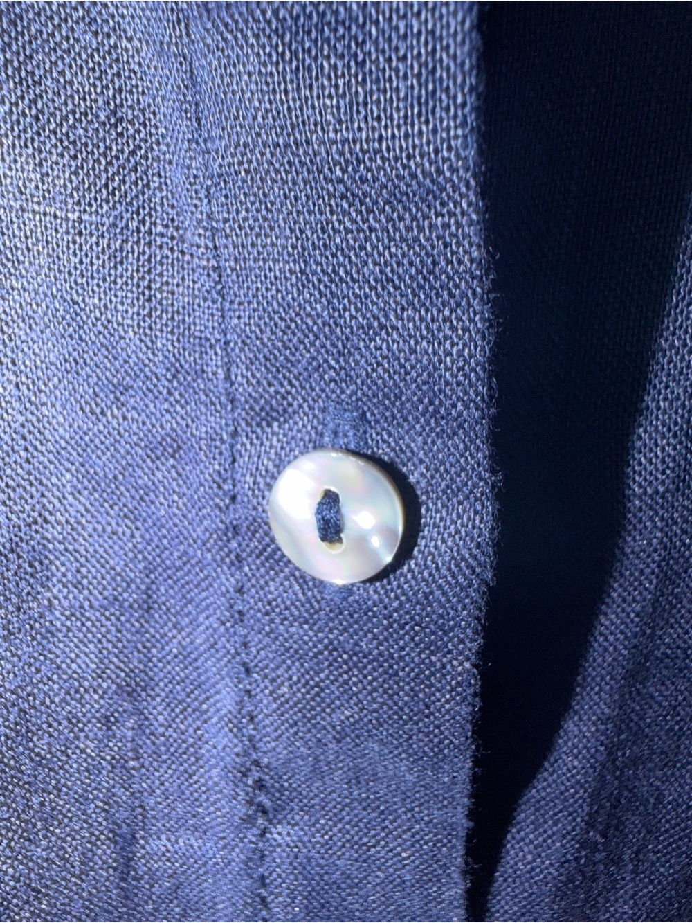 Joie 100% Linen Navy Button Front Collared Shirt Blouse NWT Size Small - Picture 6 of 6
